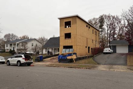 Photo of 3 story infill housing in Fairfax, VA